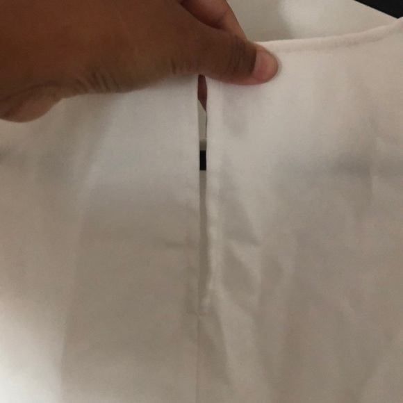 Zara basic Black White Side Button Top Sz M - Picture 6 of 7